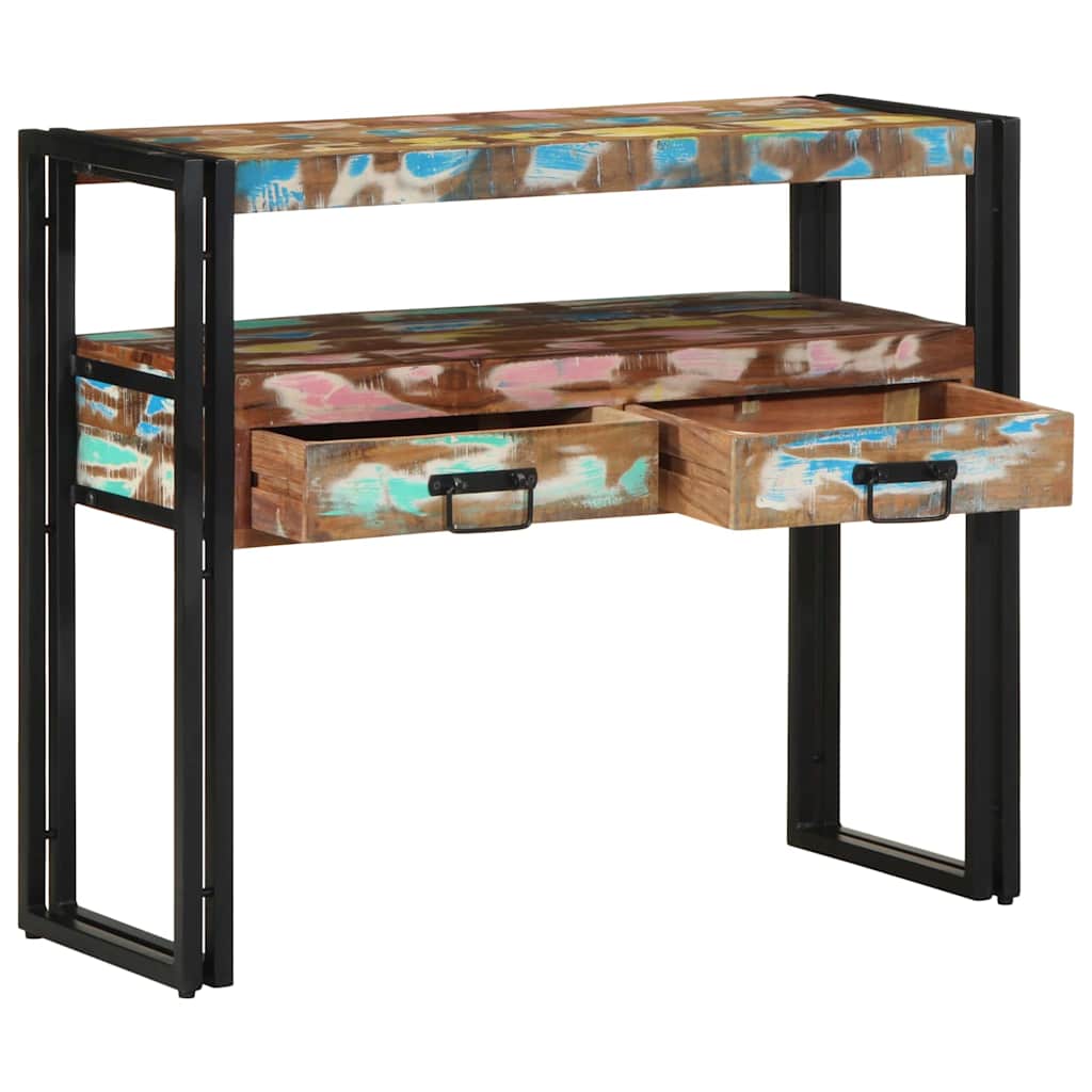 Console Table Multicolour 90 x 33 x 75 cm Solid reclaimed wood