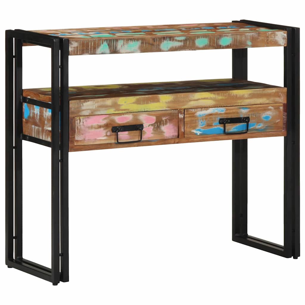 Console Table Multicolour 90 x 33 x 75 cm Solid reclaimed wood