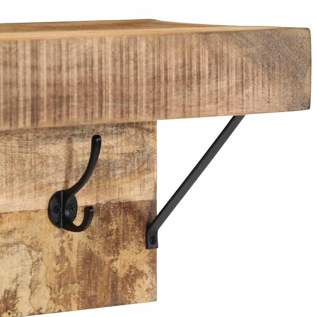 Coat Rack with Shelf Brown 73 x 19 x 23 cm Solid Mango wood