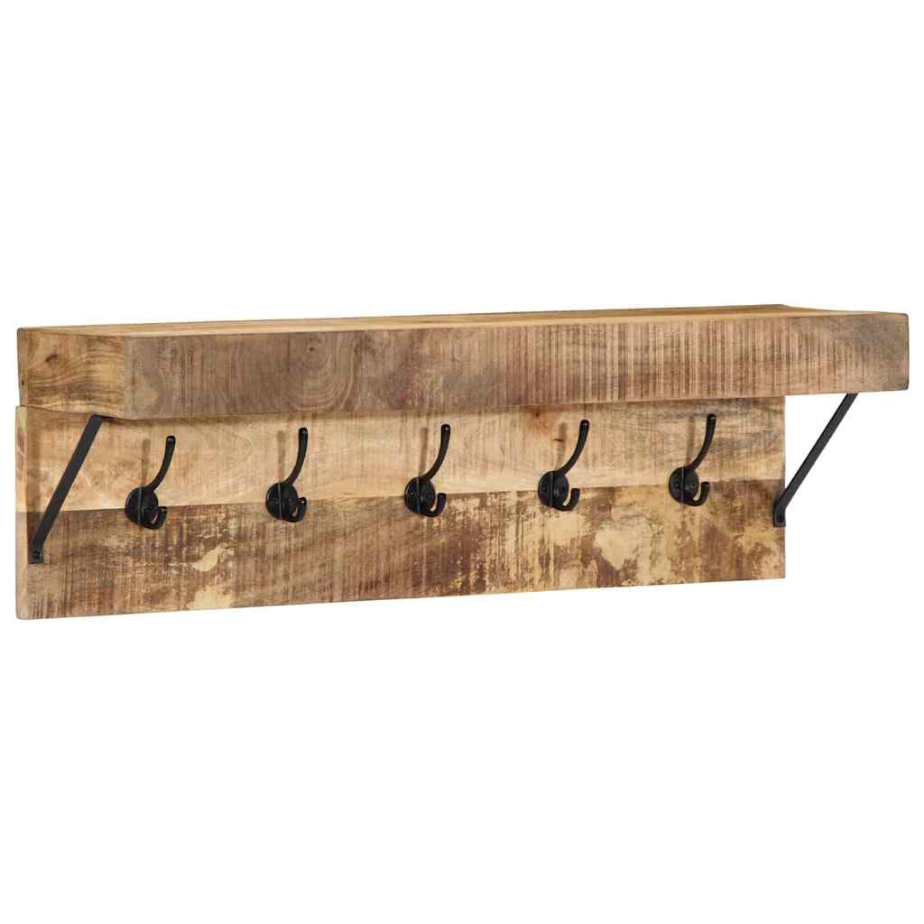 Coat Rack with Shelf Brown 73 x 19 x 23 cm Solid Mango wood