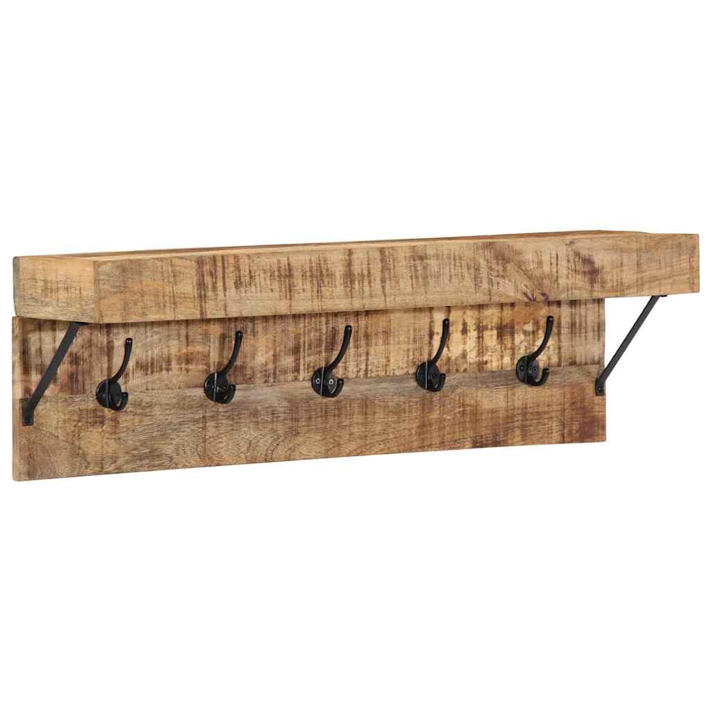 Coat Rack with Shelf Brown 73 x 19 x 23 cm Solid Mango wood