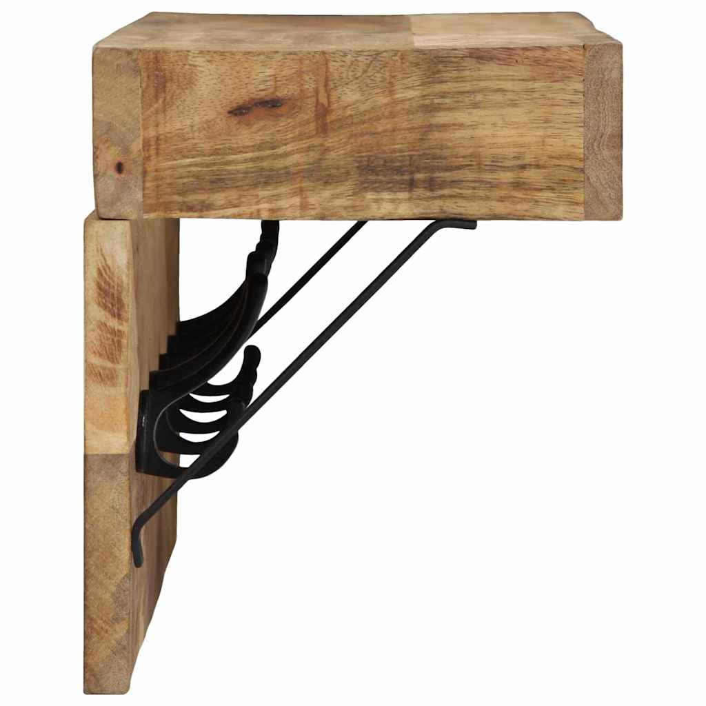 Coat Rack with Shelf Brown 73 x 19 x 23 cm Solid Mango wood