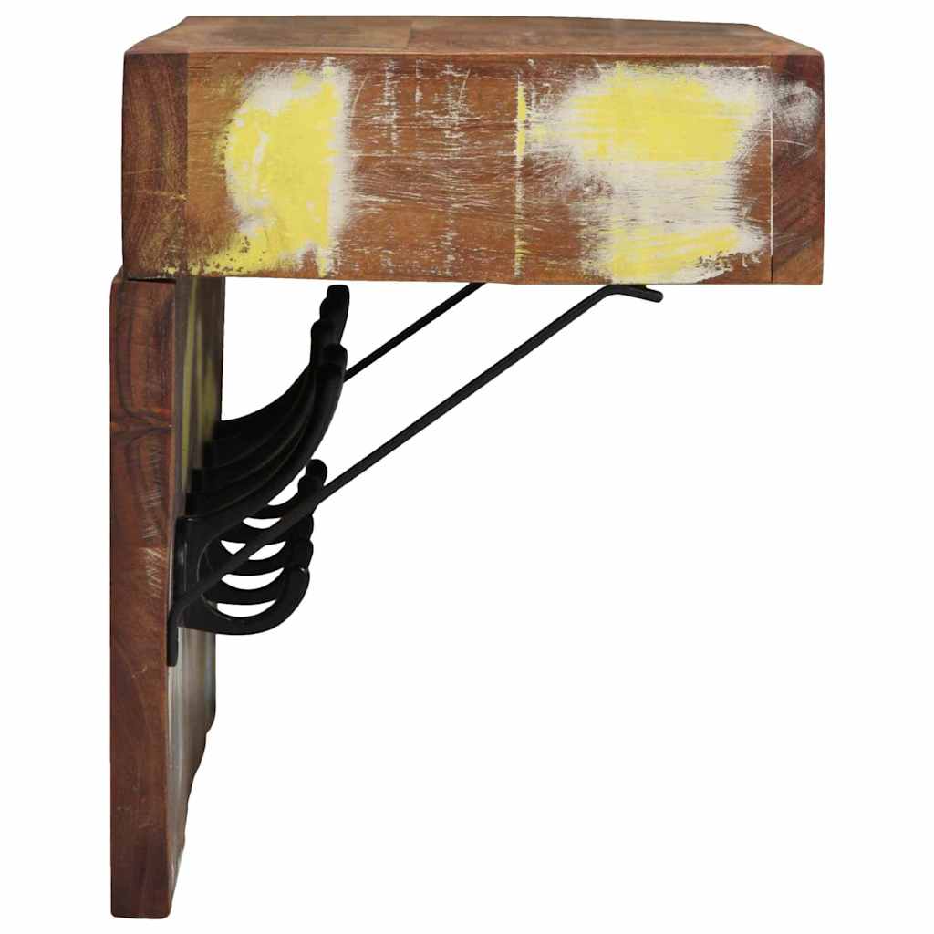 Coat Rack with Shelf Brown 73 x 19 x 23 cm Solid Reclaim wood
