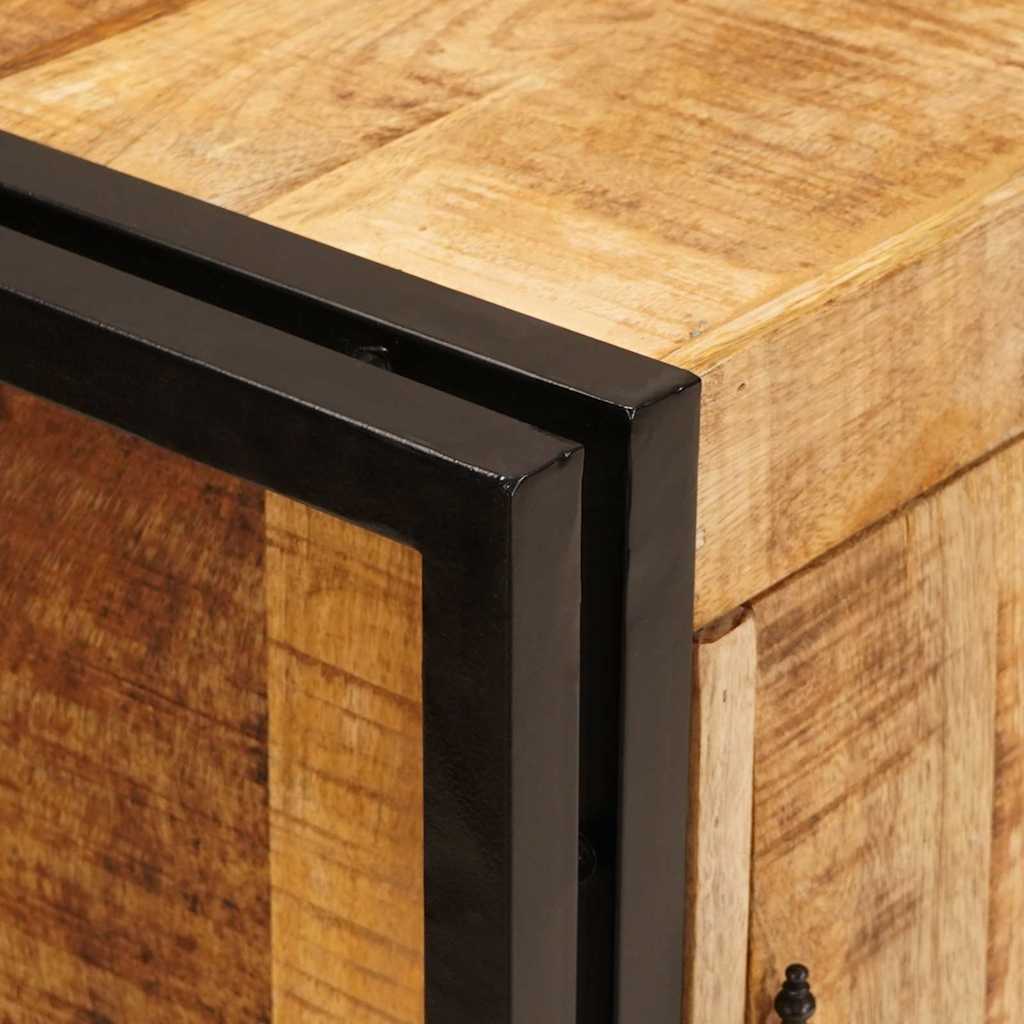 Bedside Cabinet Brown 38 x 33 x 58 cm Soild rough mango wood