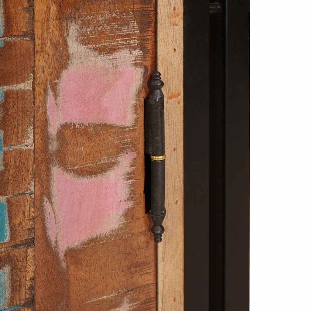 Bedside Cabinet Multicolour Solid reclaimed wood