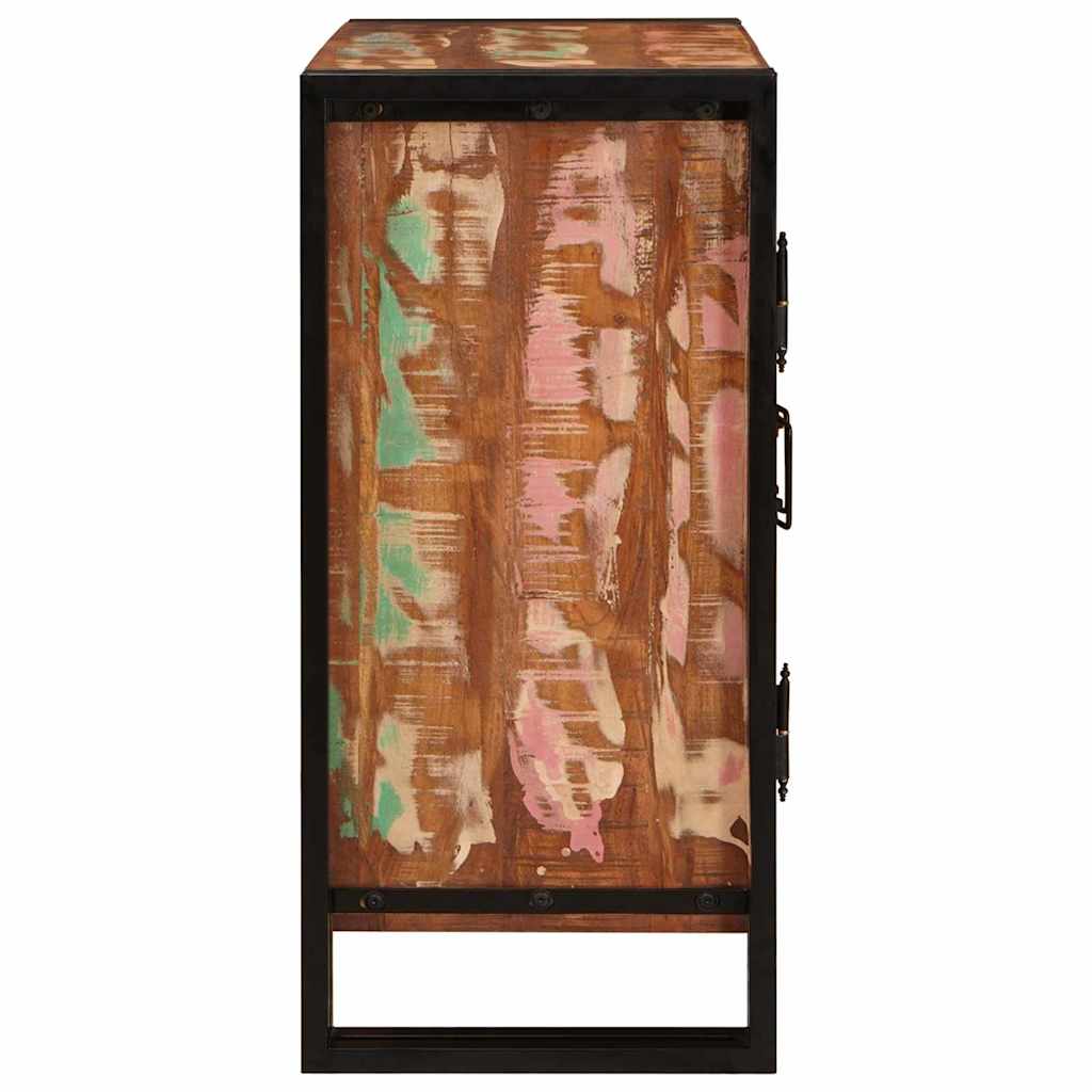 Bedside Cabinet Multicolour Solid reclaimed wood