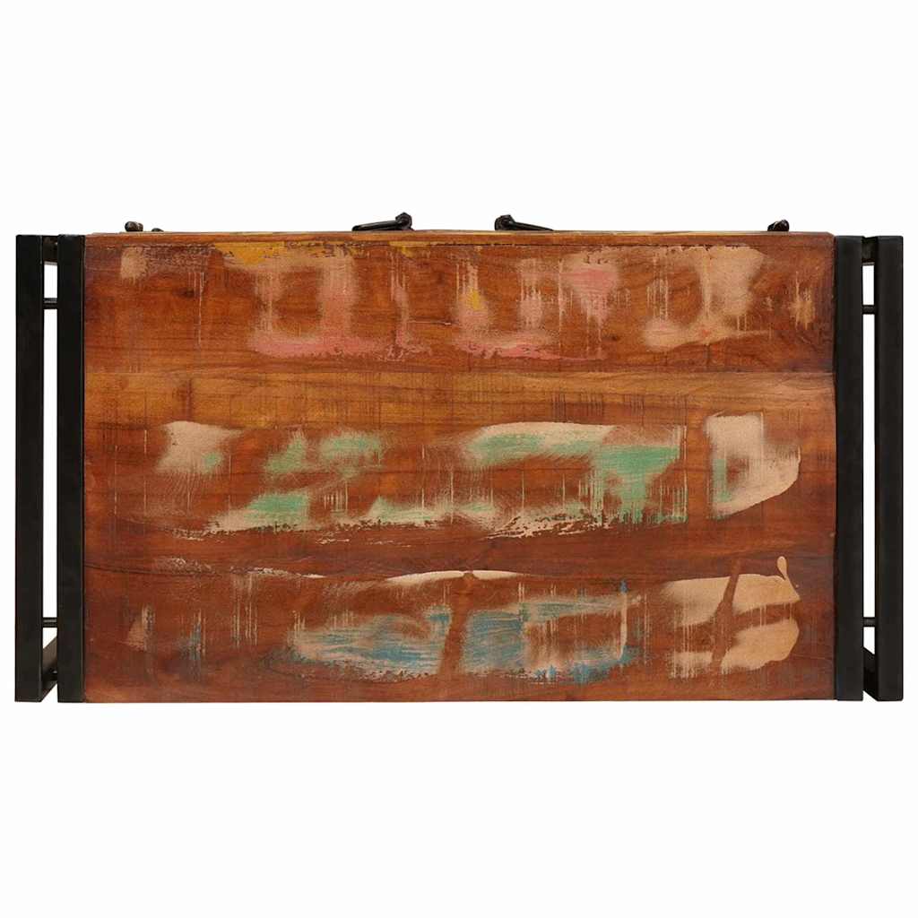 Bedside Cabinet Multicolour Solid reclaimed wood