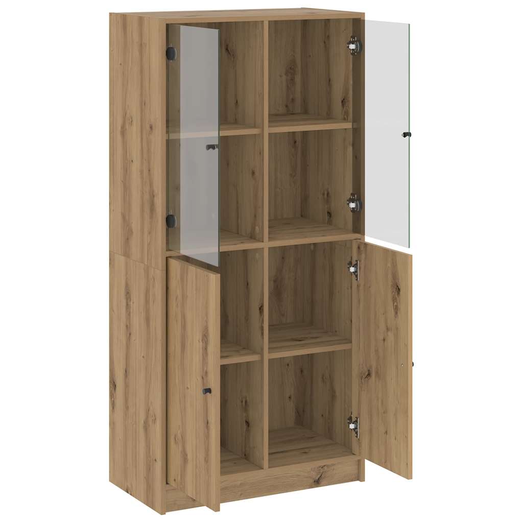 Highboard with Doors Artisian Oak 68x37x142 cm Engineered Wood