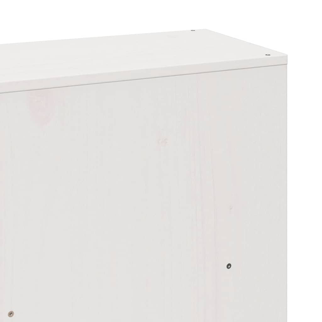 Bookcase Bed without Mattress White 200x200 cm Solid Wood Pine