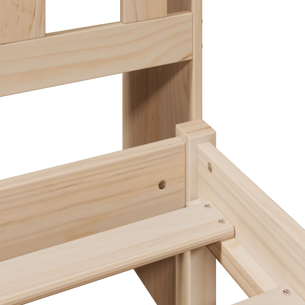 Bookcase Bed without Mattress 160x200 cm Solid Wood Pine