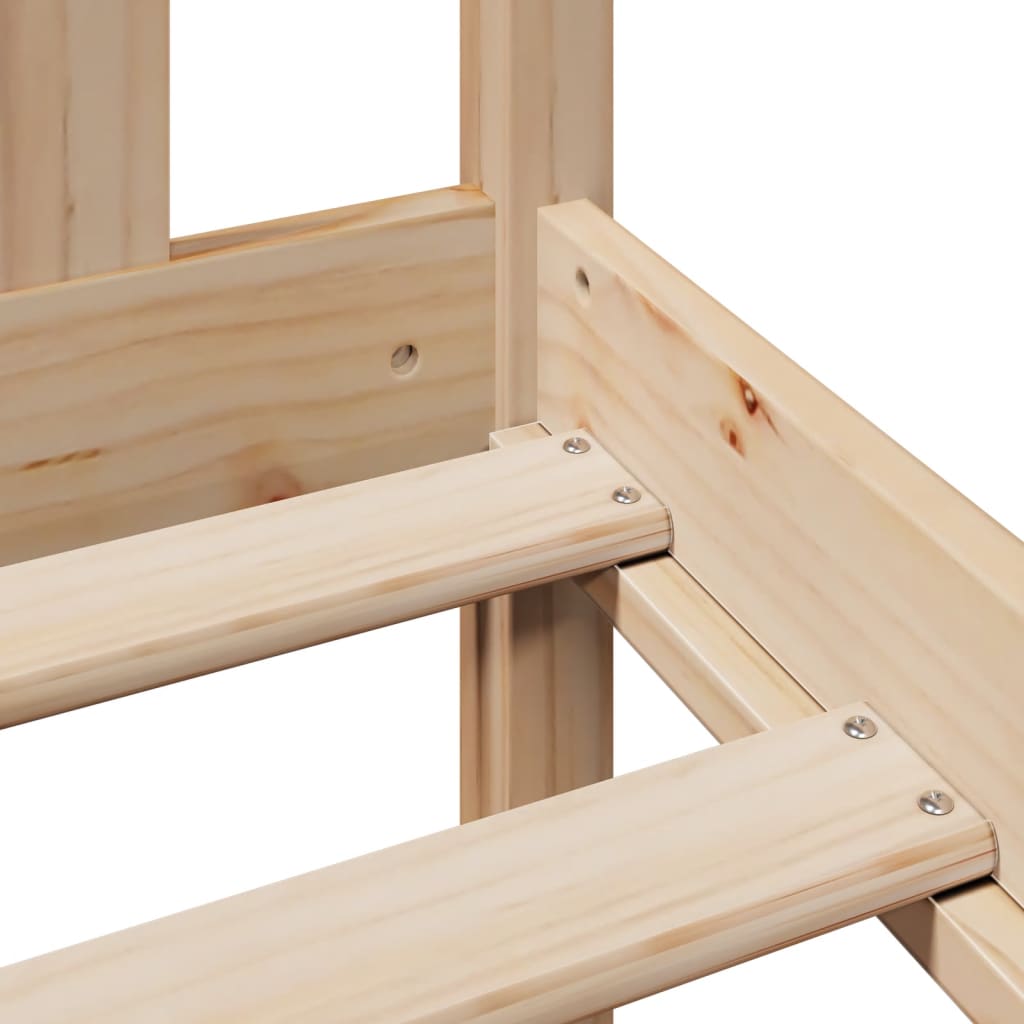 Bookcase Bed without Mattress 120x200 cm Solid Wood Pine