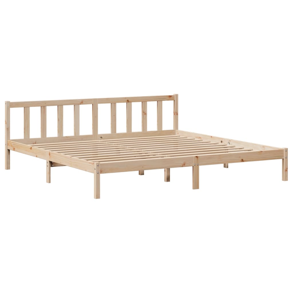 Bookcase Bed without Mattress 200x200 cm Solid Wood Pine