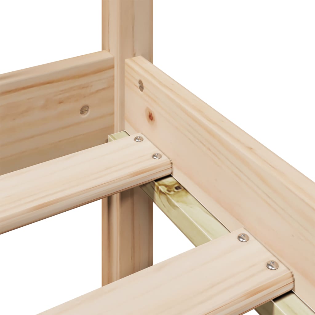 Bookcase Bed without Mattress 90x190 cm Single Solid Wood Pine