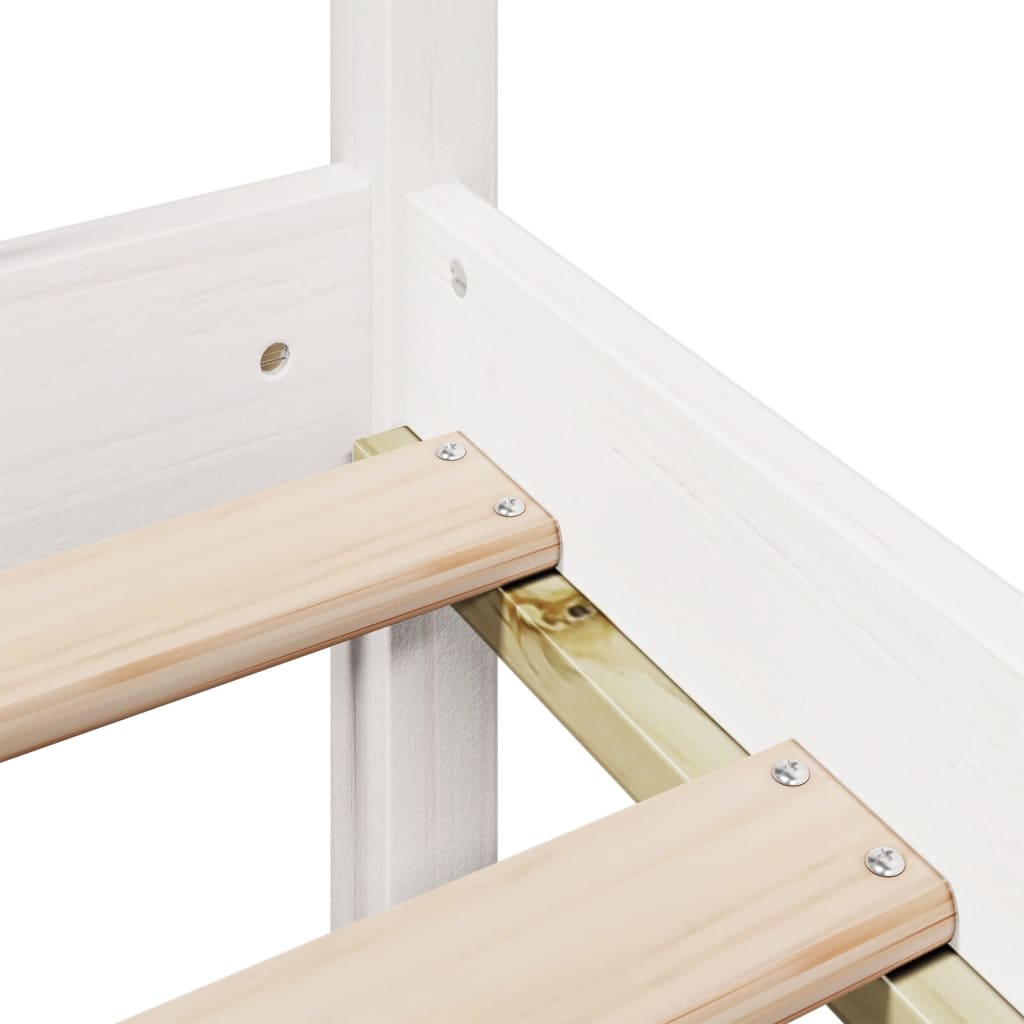Bookcase Bed without Mattress White 160x200 cm Solid Wood Pine