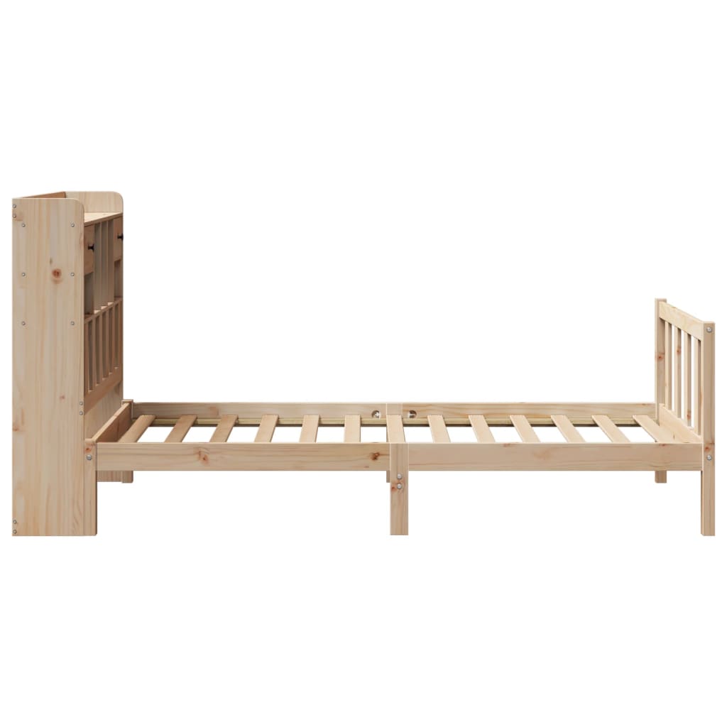 Bookcase Bed without Mattress 75x190 cm Small Single Solid Wood Pine