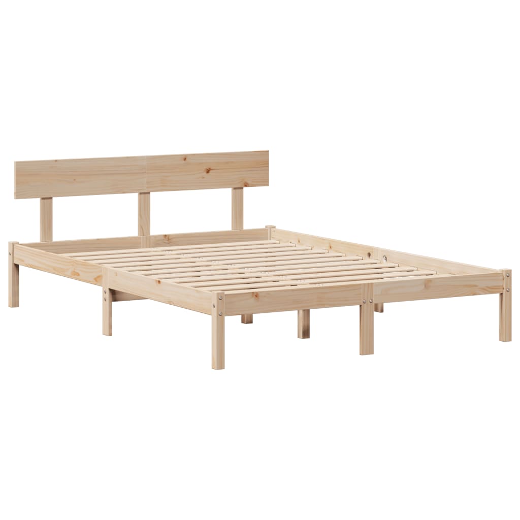 Bookcase Bed without Mattress 120x200 cm Solid Wood Pine