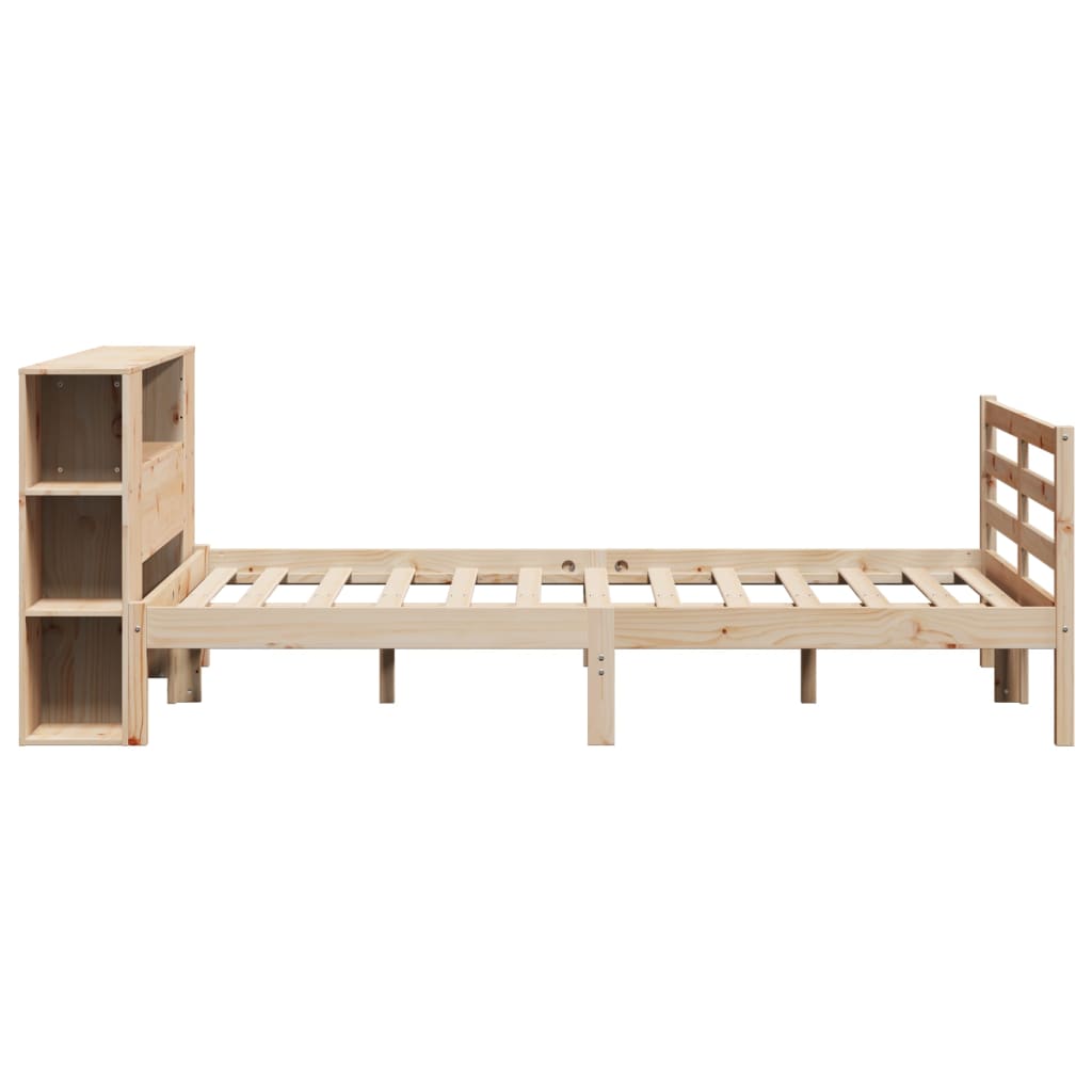 Bookcase Bed without Mattress 160x200 cm Solid Wood Pine