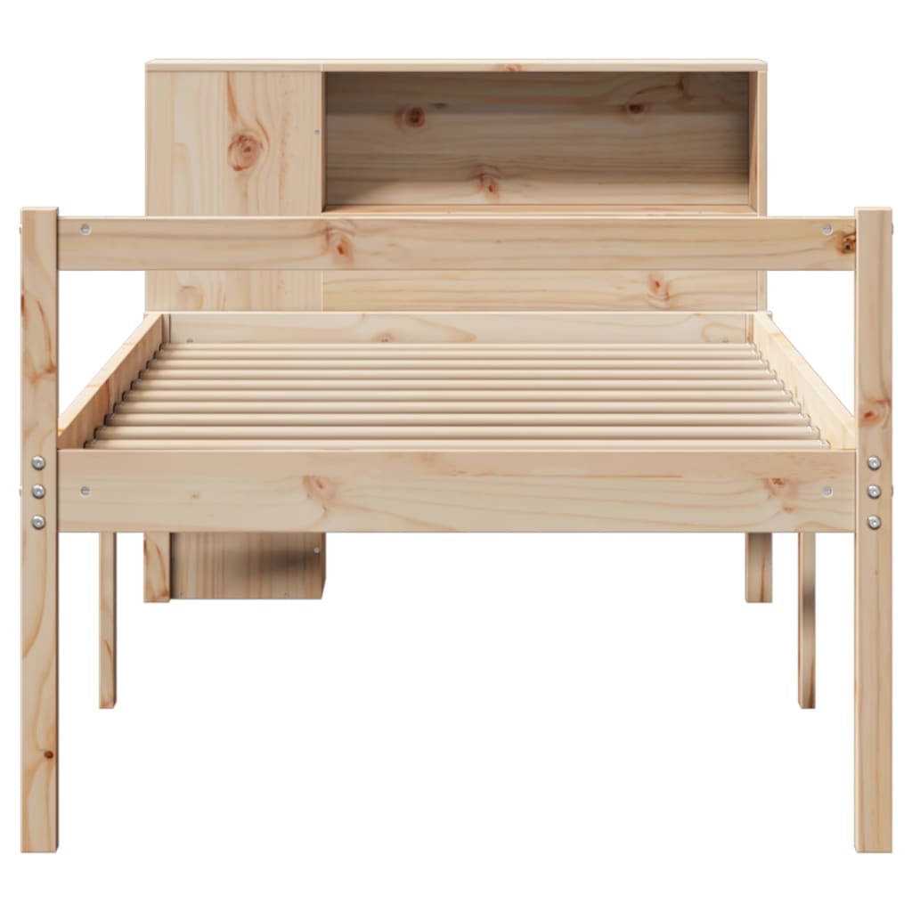 Bookcase Bed without Mattress 100x200 cm Solid Wood Pine