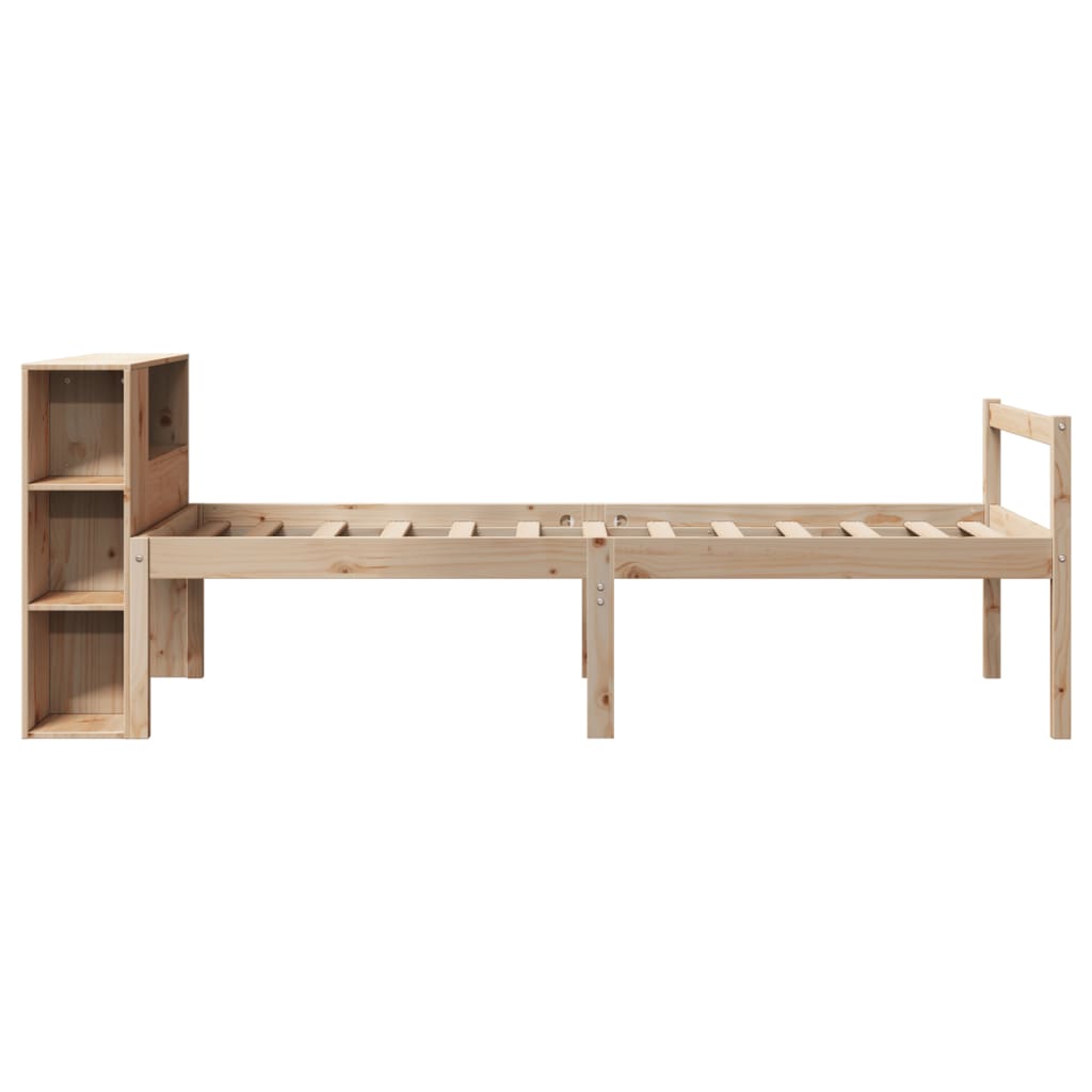 Bookcase Bed without Mattress 100x200 cm Solid Wood Pine