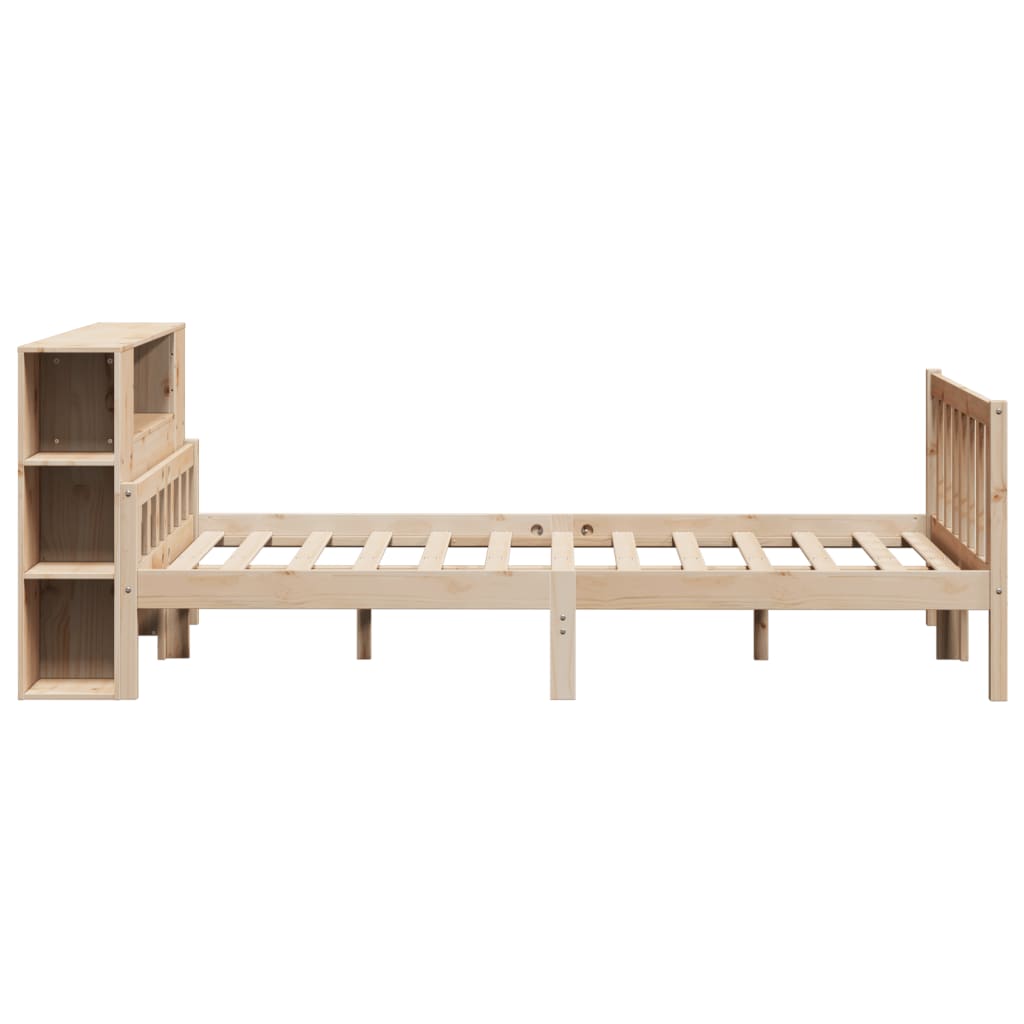 Bookcase Bed without Mattress 160x200 cm Solid Wood Pine