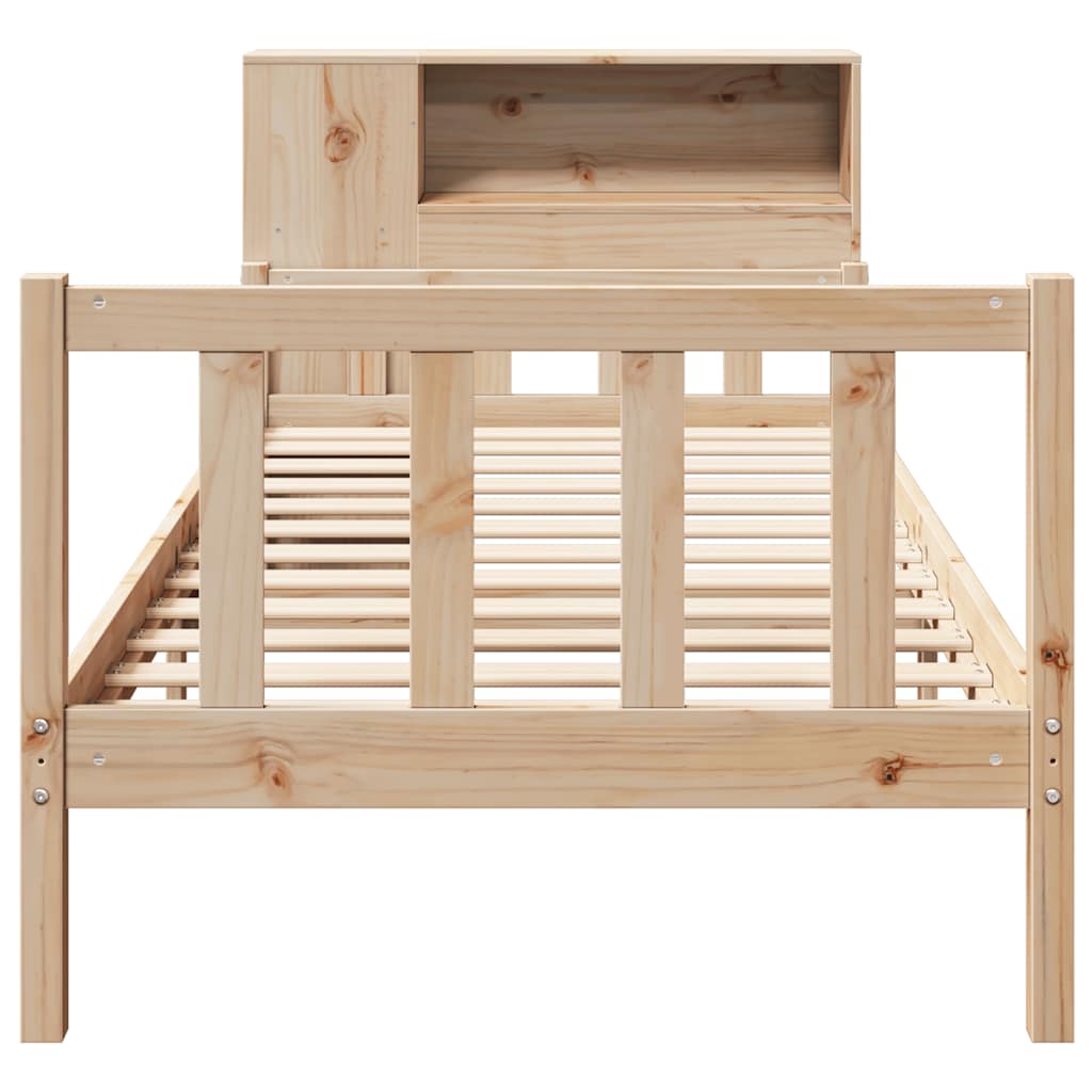 Bookcase Bed without Mattress 90x190 cm Single Solid Wood Pine