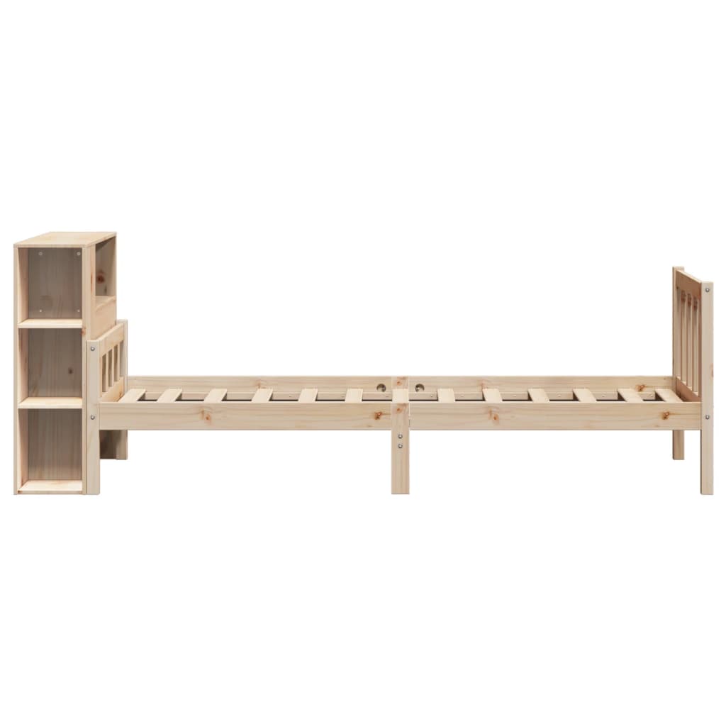 Bookcase Bed without Mattress 100x200 cm Solid Wood Pine