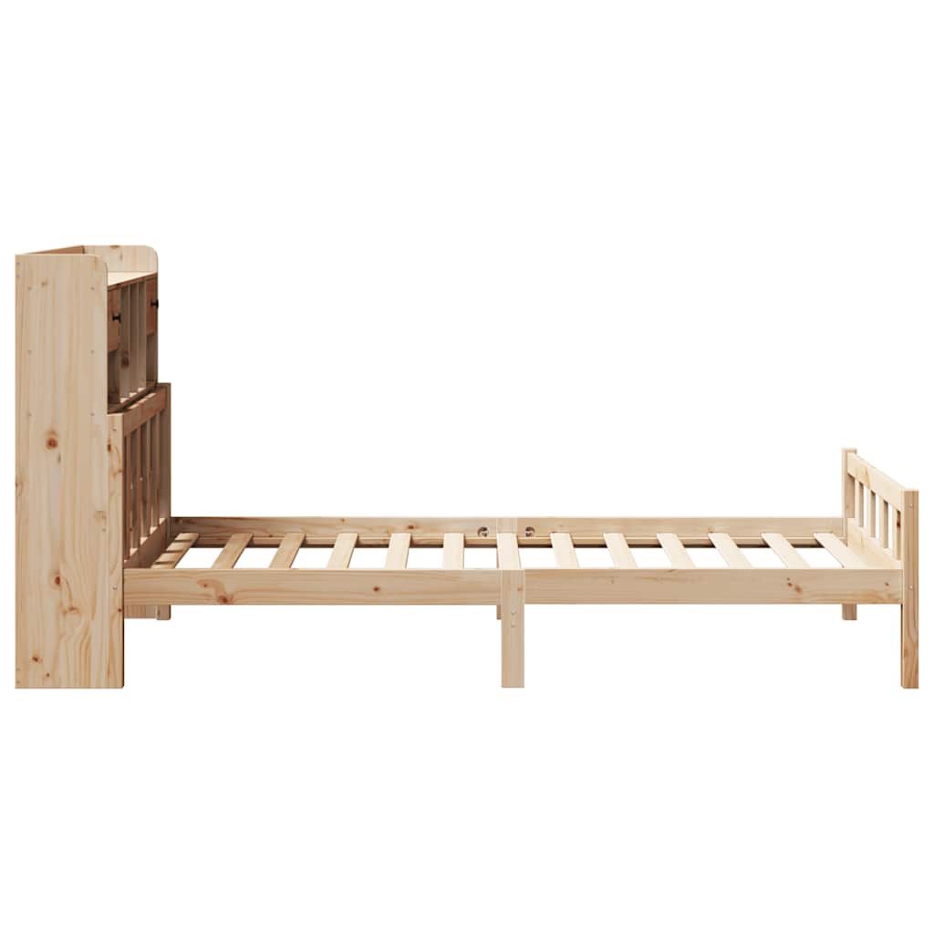 Bookcase Bed without Mattress 90x190 cm Single Solid Wood Pine