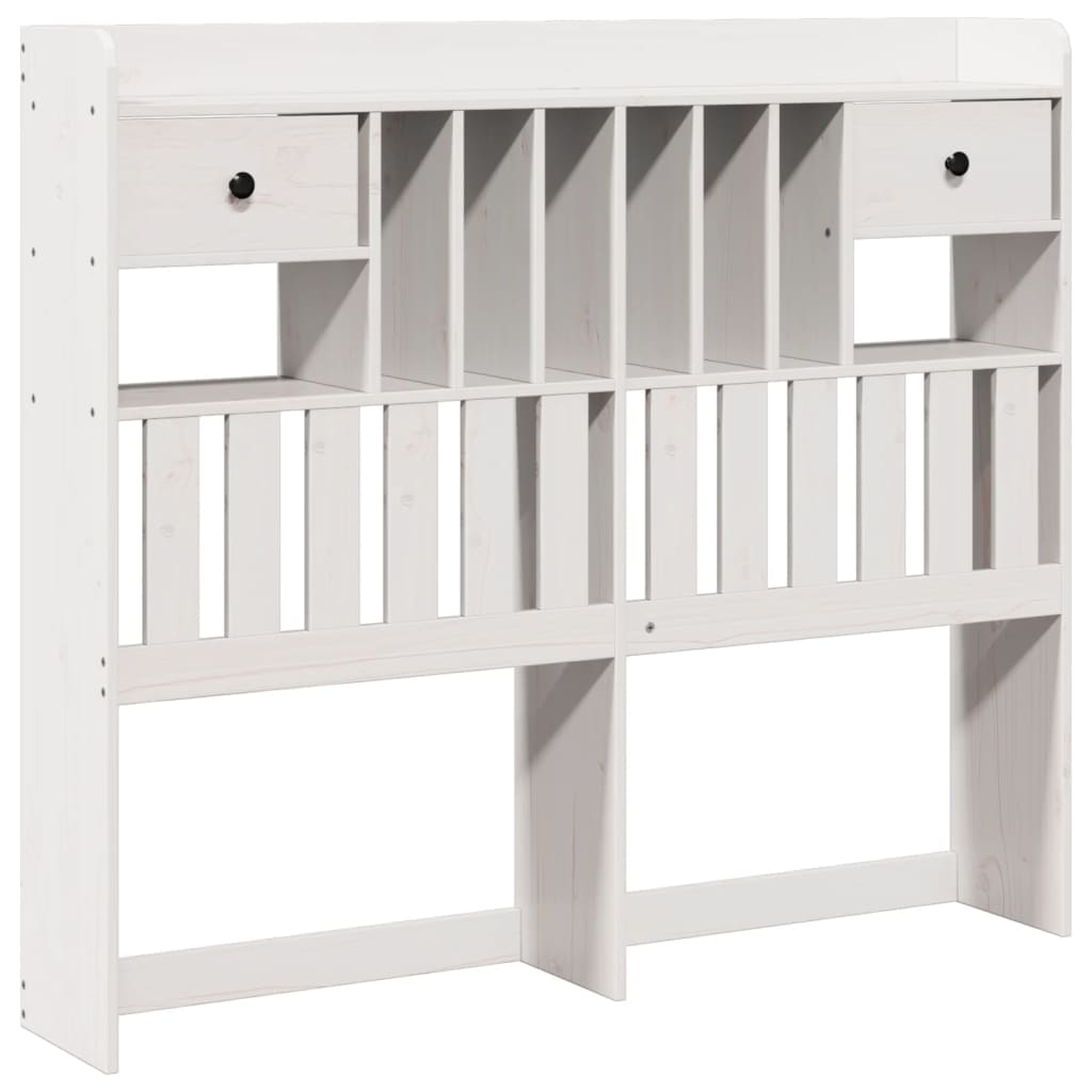 Bookcase Bed without Mattress White 160x200 cm Solid Wood Pine