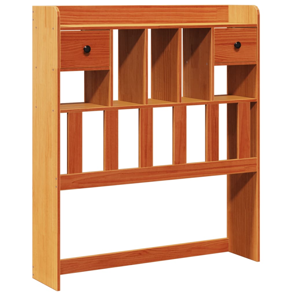 Bookcase Bed without Mattress Wax Brown 75x190 cm Small Single Solid Wood Pine