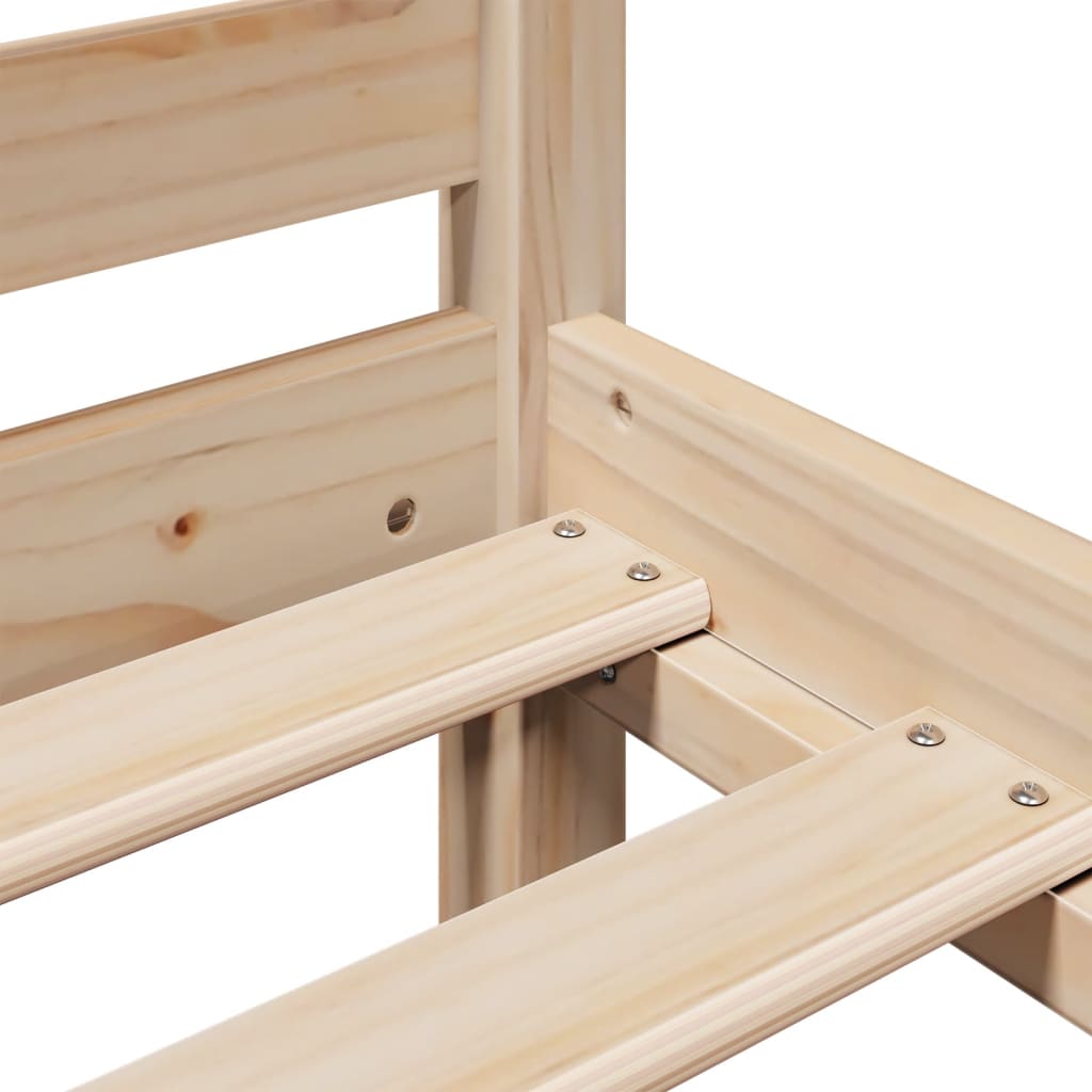 Bookcase Bed without Mattress 140x190 cm Solid Wood Pine