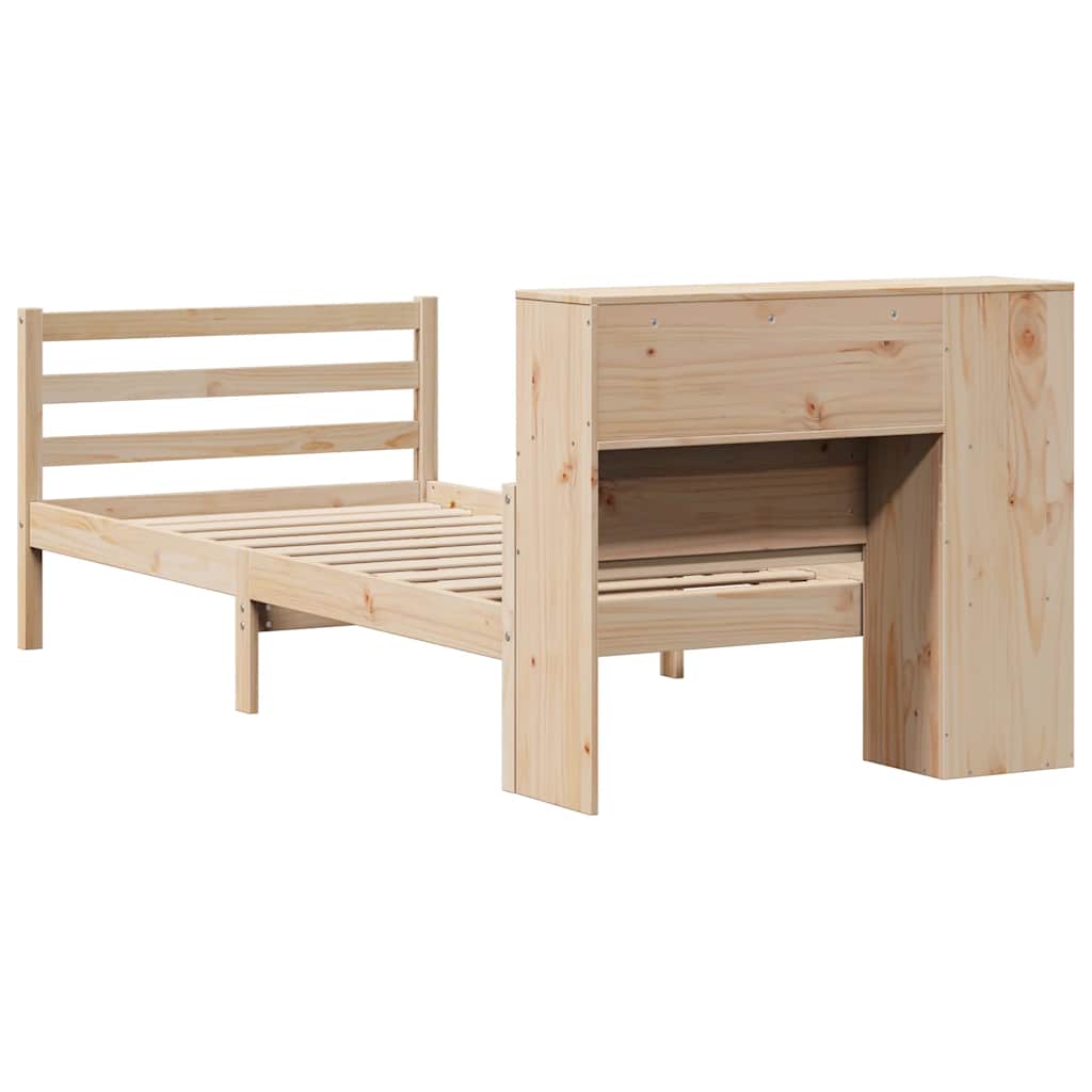 Bookcase Bed without Mattress 100x200 cm Solid Wood Pine