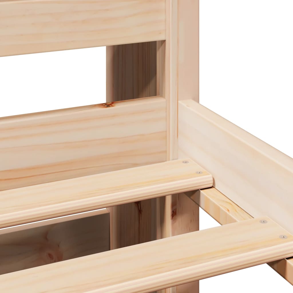 Bookcase Bed without Mattress 90x200cm Solid Wood Pine