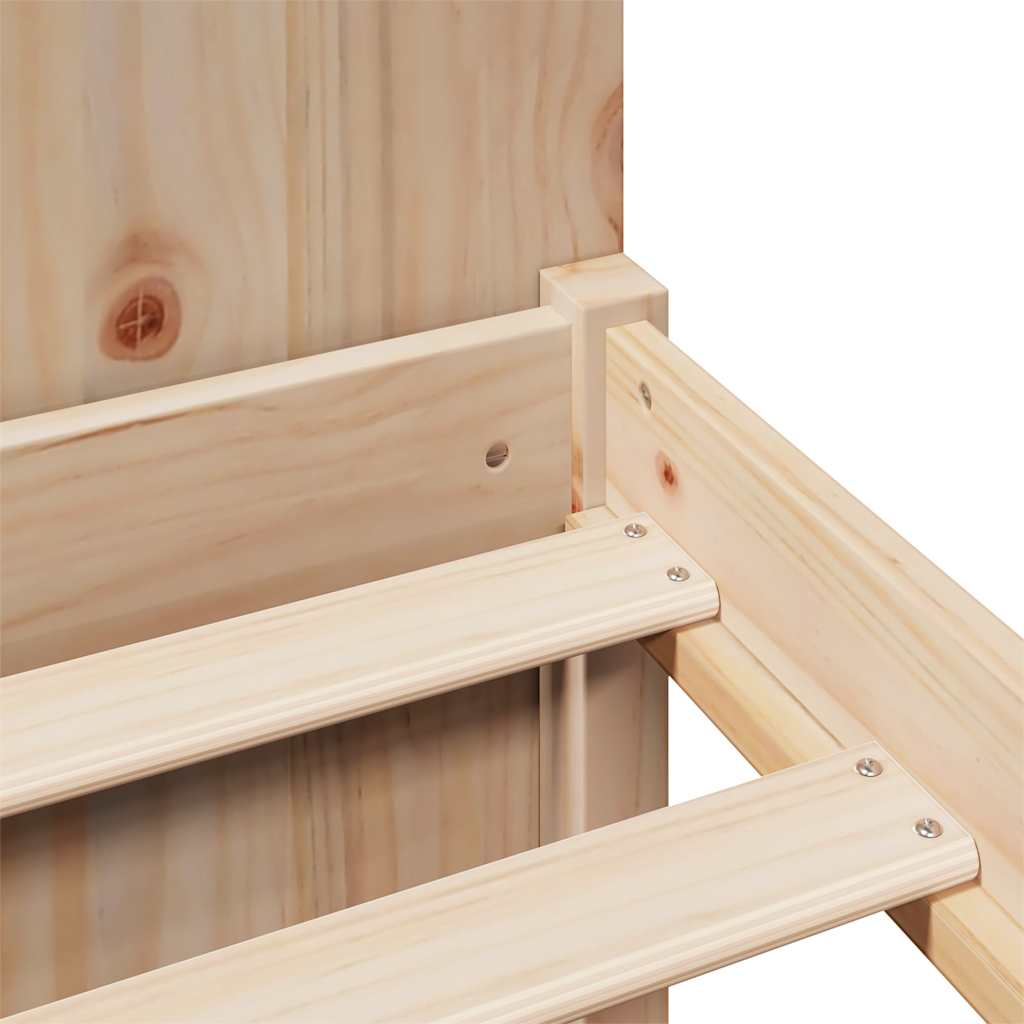 Bookcase Bed without Mattress 180x200cm Solid Wood Pine