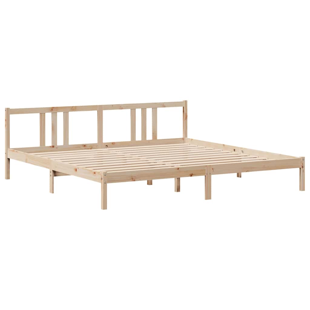 Bookcase Bed without Mattress 200x200cm Solid Wood Pine