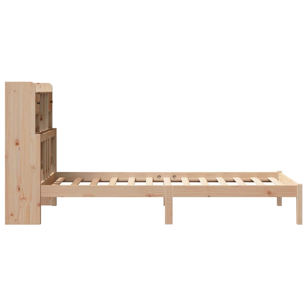 Bookcase Bed without Mattress 75x190 cm Small Single Solid Wood Pine