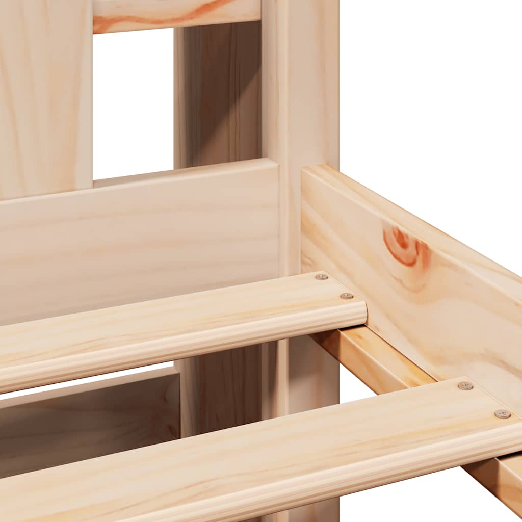 Bookcase Bed without Mattress 180x200 cm Super King Solid Wood Pine