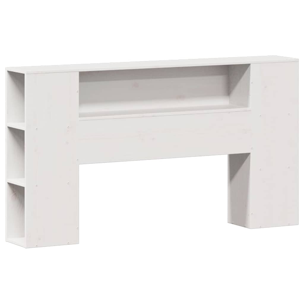 Bookcase Bed without Mattress White 140x190cm Solid Wood Pine