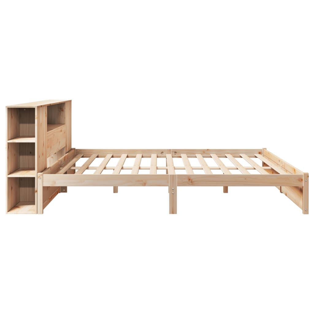 Bookcase Bed without Mattress 200x200cm Solid Wood Pine