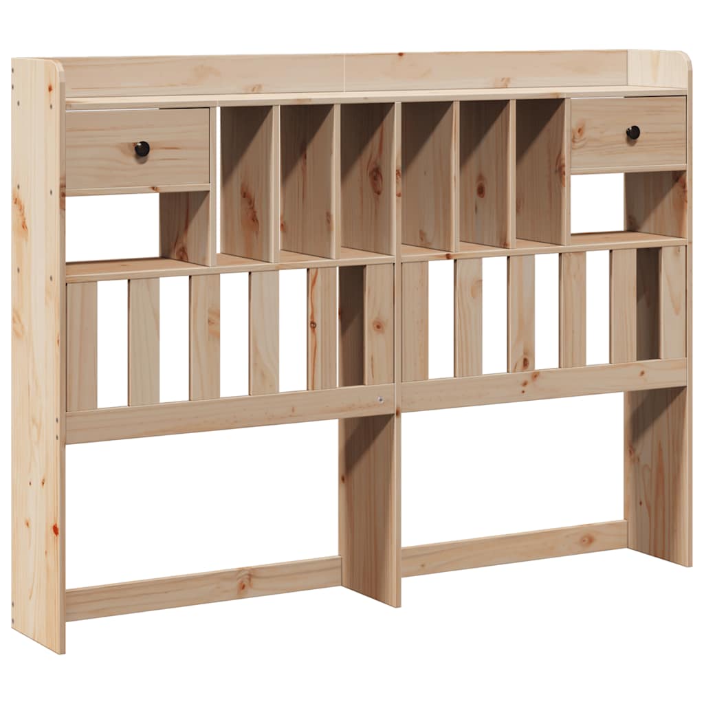 Bookcase Bed without Mattress 140x190cm Solid Wood Pine