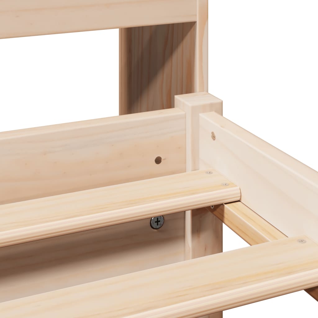 Bookcase Bed without Mattress 140x200cm Solid Wood Pine