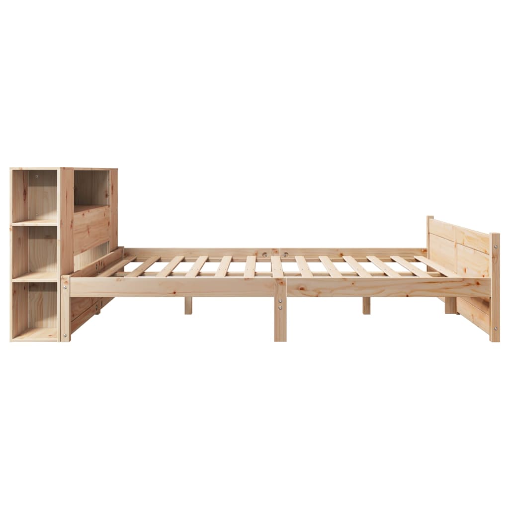 Bookcase Bed without Mattress 120x190cm Small Double Solid Wood Pine
