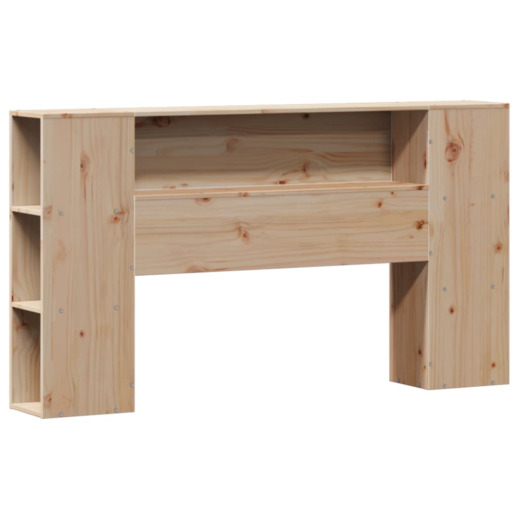Bookcase Bed without Mattress 140x190cm Solid Wood Pine