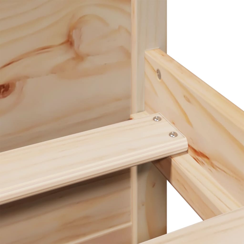 Bookcase Bed without Mattress 120x200cm Solid Wood Pine