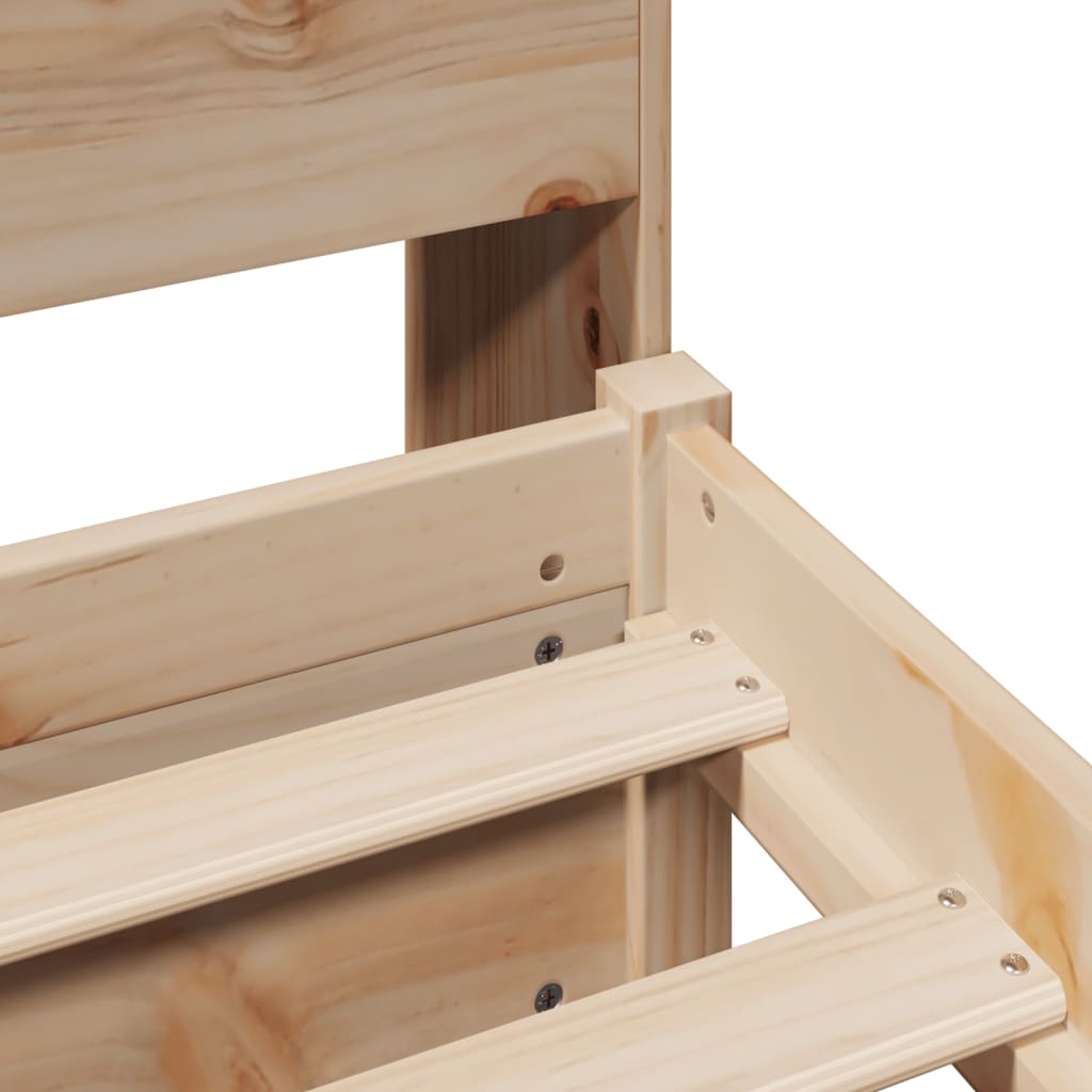 Bookcase Bed without Mattress 90x190cm Single Solid Wood Pine