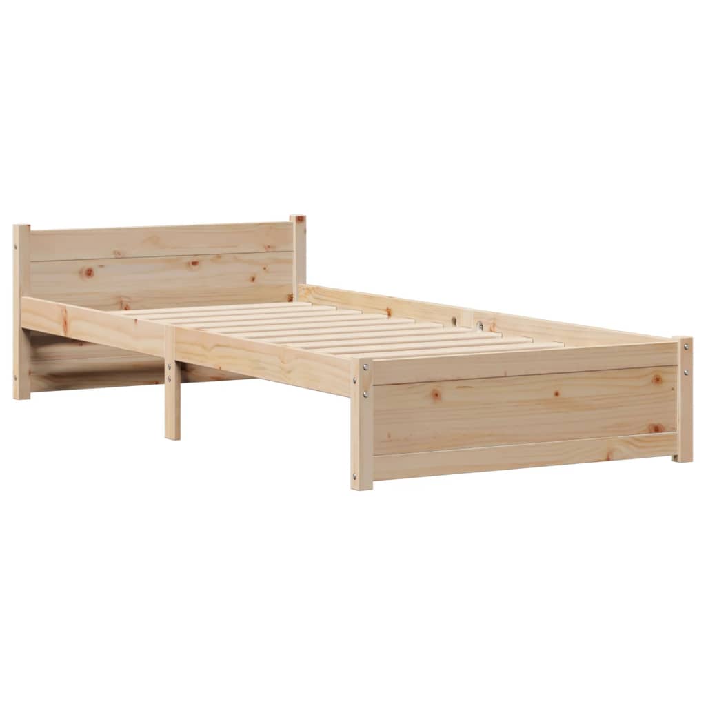Bookcase Bed without Mattress 100x200cm Solid Wood Pine