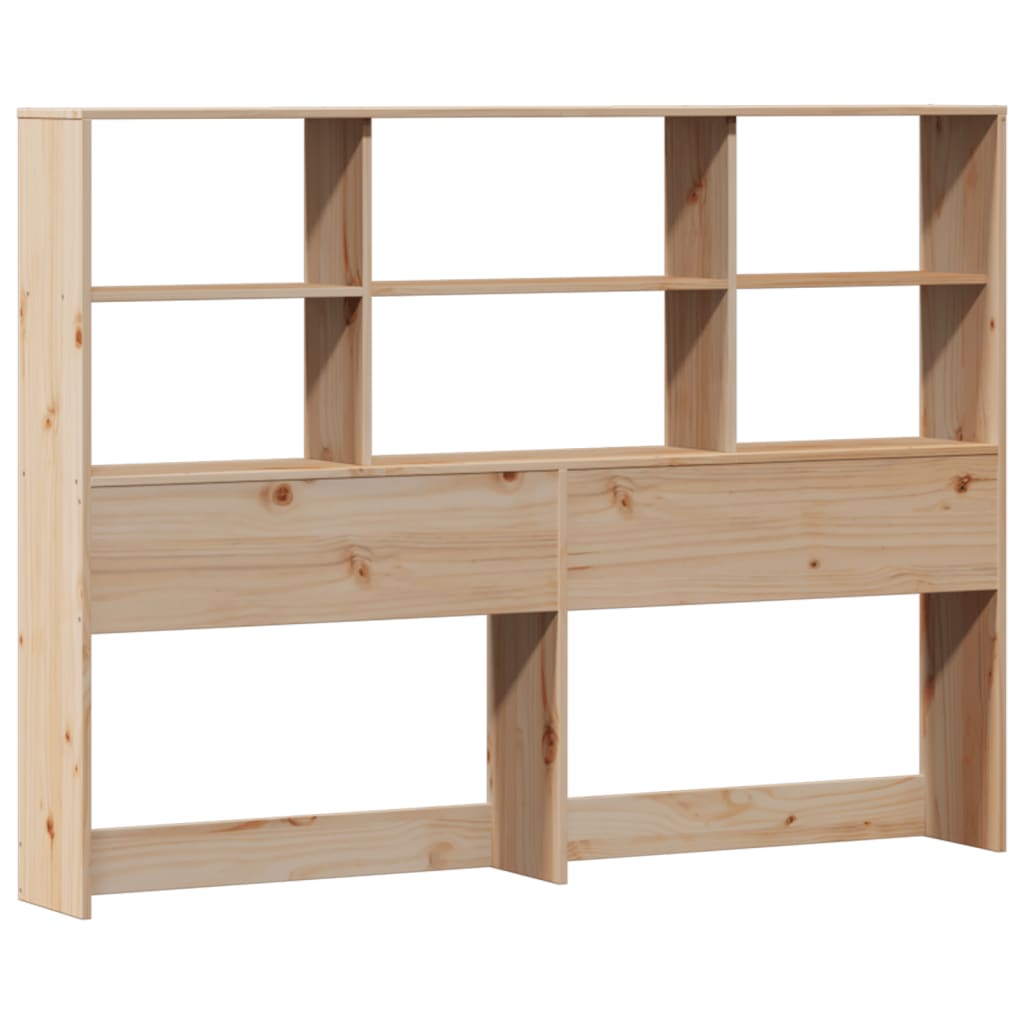 Bookcase Bed without Mattress 140x200cm Solid Wood Pine