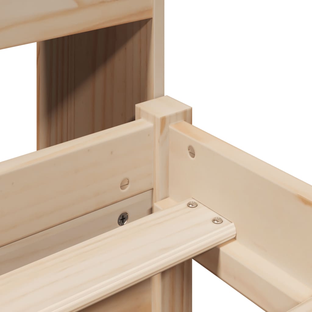 Bookcase Bed without Mattress 160x200cm Solid Wood Pine