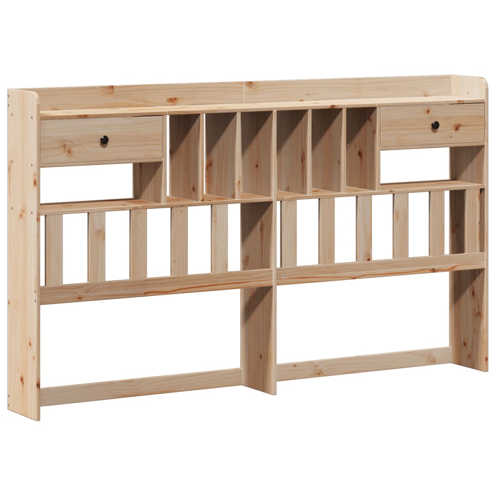 Bookcase Bed without Mattress 180x200cm Solid Wood Pine