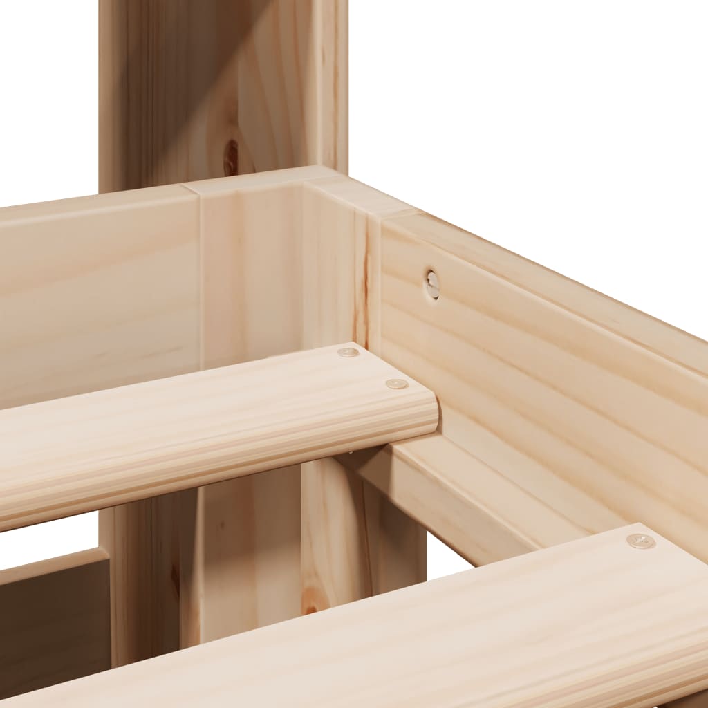 Bookcase Bed without Mattress 180x200cm Solid Wood Pine