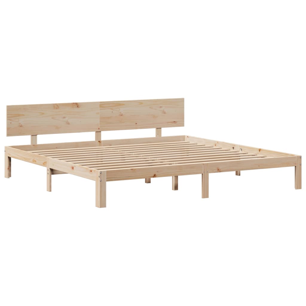 Bookcase Bed without Mattress 200x200cm Solid Wood Pine